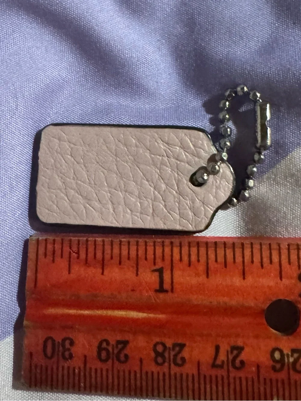 COACH Pink Leather Mini Hangtag
